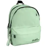 Must: Zaobljena svjetlozelena školska torba s četiri odjeljka, ruksak 32x19x42cm