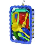 Posuđe za piknik u košarici - D-Toys