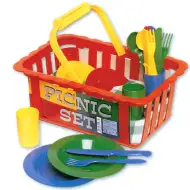 Pribori za jelo sa piknik košarom - D-Toys