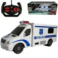 RC Policijski mini bus na daljinsko upravljanje sa svjetlosnim i zvučnim efektima 1:18 omjera, 20cm