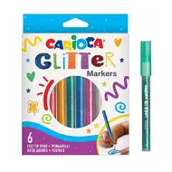 Set flomastera sa šljokicama od 6 komada - Carioca