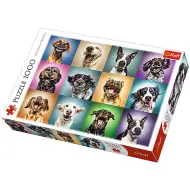 Smiješni psi - portret puzzle 1000kom - Trefl