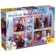 Snježno kraljevstvo II 2 u 1 maxi slagalica 4x48 dijelova i bojanka 35x25 cm - Lisciani