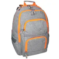 Spirit: E-Bag siva i narančasta zaobljena školska torba, ruksak 46x34x22cm