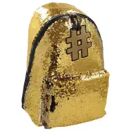 Spirit: Hashtag Gold šljokičasta školska torba, ruksak 41x32x21cm