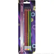 Spirit: Neon HB grafitne olovke sa gumicom 4kom