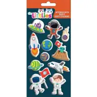 The Littlies: Svemirske 3D naljepnice set na listu 10x22 cm