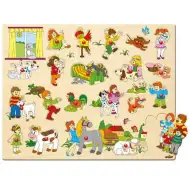 Velike drvene puzzle sa oblicima - Woodyland