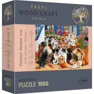 Wood Craft: Pas prijatelj 1000 kom premium drvene puzzle - Trefl