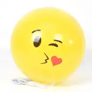 Žuta gumena lopta emoji dizajn 23cm