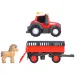 ABC Massey traktor za prijevoz životinja s konjem - Simba Toys