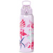 Ars Una: 3D Beach Flowers ljubičasta dvoslojna metalna boca 700 ml
