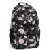 Ars Una: Flowery Black cvjetni AU-2 školska torba, ruksak 32x46x22cm