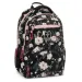 Ars Una: Flowery Black cvjetni ergonomski školski ruksak, 33x45x24cm