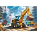Bager-utovarivač traktor, puzzle od 60 dijelova - Trefl