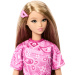 Barbie: Fashionista Prijateljice - stilska modna lutka u ružičastoj haljini s uzorkom marame - Mattel