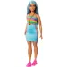 Barbie: Fashionista lutka u šarenoj prugastoj haljini - Mattel