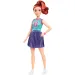 Barbie Fashionista moderna lutka s crvenom kosom u ljubičastoj suknji – Mattel