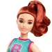 Barbie Fashionista moderna lutka s crvenom kosom u ljubičastoj suknji – Mattel