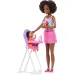 Barbie lutka u ružičastoj haljini, set za igru dadilje – Mattel