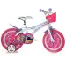 Barbie ružičasto-bijeli dječji bicikl u veličini 12 - Dino Bikes bicikl