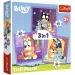Bluey 3 u 1, puzzle s 20-36-50 dijelova - Trefl