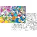 Disney Pačje priče 2 u 1, puzzle od 108 dijelova i bojanka 70x50 cm - Lisciani