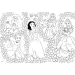 Disney Princeze 2 u 1 maxi puzzle 2x60 komada i bojanka 50x35 cm - Lisciani