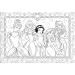 Disney princeze 2 u 1, puzzle od 108 dijelova i bojanka 50x35 cm - Lisciani