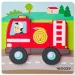 Drvena vatrogasna puzzle slagalica za bebe, 5 komada - Woodyland