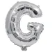 Folija balon u obliku slova u srebrnoj boji – slovo G 32 cm