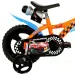 Hot Wheels 12” dječji bicikl s držačem za bocu i pomoćnim kotačima u narančasto-crnoj boji – Dino Bikes bicikl