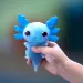 Let’s Glo Axolotl svjetleći vodeni prijatelj plave boje