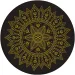 Mandala crno-zlatni set papirnatih tanjura 8 komada, 23 cm