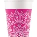 Mandala fuksija-bijela papirnata čaša set od 8 komada 200ml
