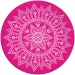Mandala fuksija-bijeli set od 8 papirnatih tanjura 23 cm