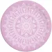 Mandala ljubičasto-bijeli set papirnatih tanjura 8 komada, 23 cm