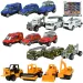 Model automobila: Javna 16-dijelna seta vozila za spašavanje, vatrogasna, vojna i radna vozila