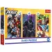 Osvetnici akcijom ispunjen dan 3x80 komada puzzle - Trefl