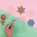 PlayBox: 5mm MIDI peglice perle baza, pakiranje od 3 komada