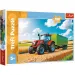 Poljoprivredne strojeve: Traktor s prikolicom, puzzle od 100 dijelova – Trefl
