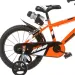R88 dječji bicikl 16” s držačem za bočicu i pomoćnim kotačima u narančasto-crnoj boji – Dino Bikes bicikl