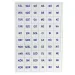 Set od 4 listova s izrezanim slovima