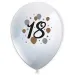 Set od 6 lateksnih balona s uzorkom "18"