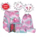 Spirit: Ergonomski set školskih torbi s 3D uzorkom jednoroga, 5 komada, s LED osvjetljenjem, 34x22x41cm