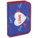 Spirit: Plava-roza preklopna punjena pernica Love Heart s 24 komada