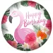 Sretan rođendan folija balon – Dizajn s flamingom 46cm