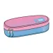 St.Right Pink Blue Gradient ovalna pernica PC01 23x9,5x6 cm