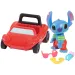 Stitch plišana igračka s autom