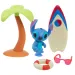 Stitch plišana igračka s daskom za surfanje i palmom